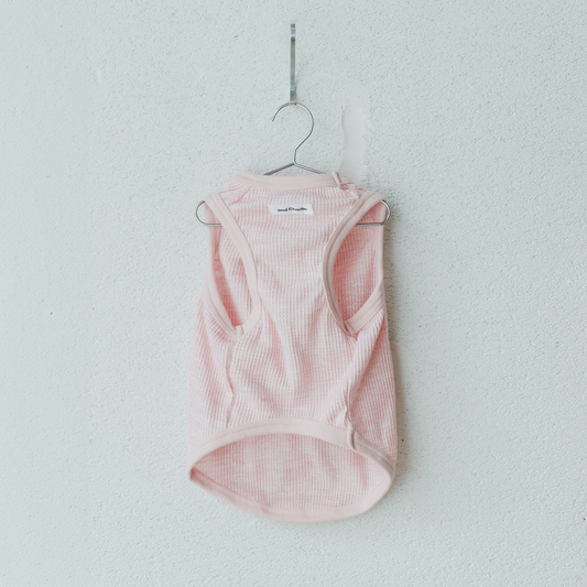 スラブヴィンテージワッフルタンク -ピンク-|フレブル服andCharlie