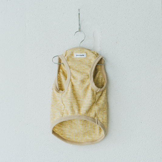 スラブヴィンテージワッフルタンク -イエロー-|フレブル服andCharlie