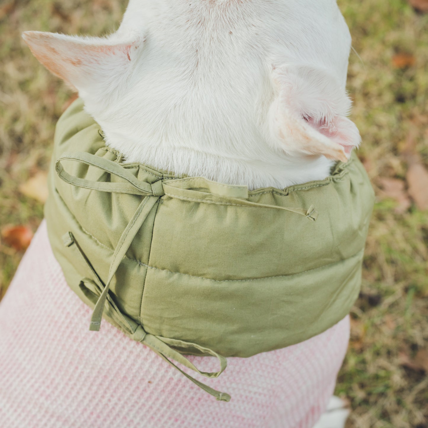 綿100%のネックウォーマー -カーキ-|フレブル服andCharlie