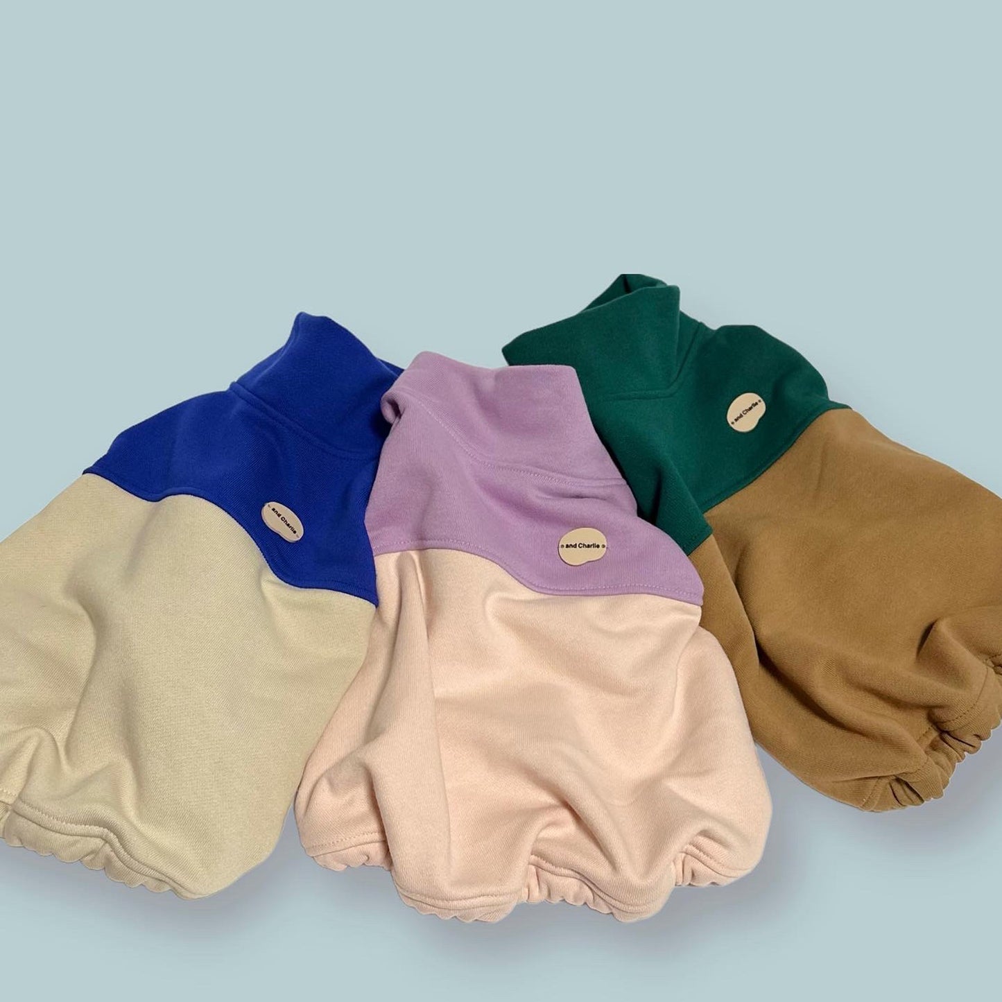 2WAYスウェット -グリーン- - #andCharlie# - #アンドチャーリー#- #フレンチブルドッグ#- #フレブル#