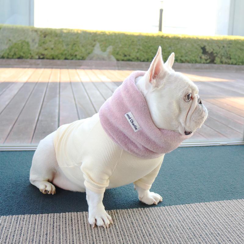 ネックウォーマー -ダスティピンク- - #andCharlie# - #アンドチャーリー#- #フレンチブルドッグ#- #フレブル#