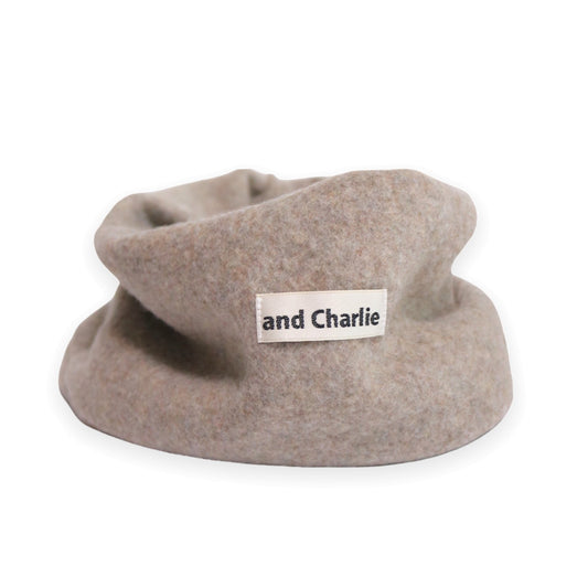 ネックウォーマー -サンドベージュ- - #andCharlie# - #アンドチャーリー#- #フレンチブルドッグ#- #フレブル#