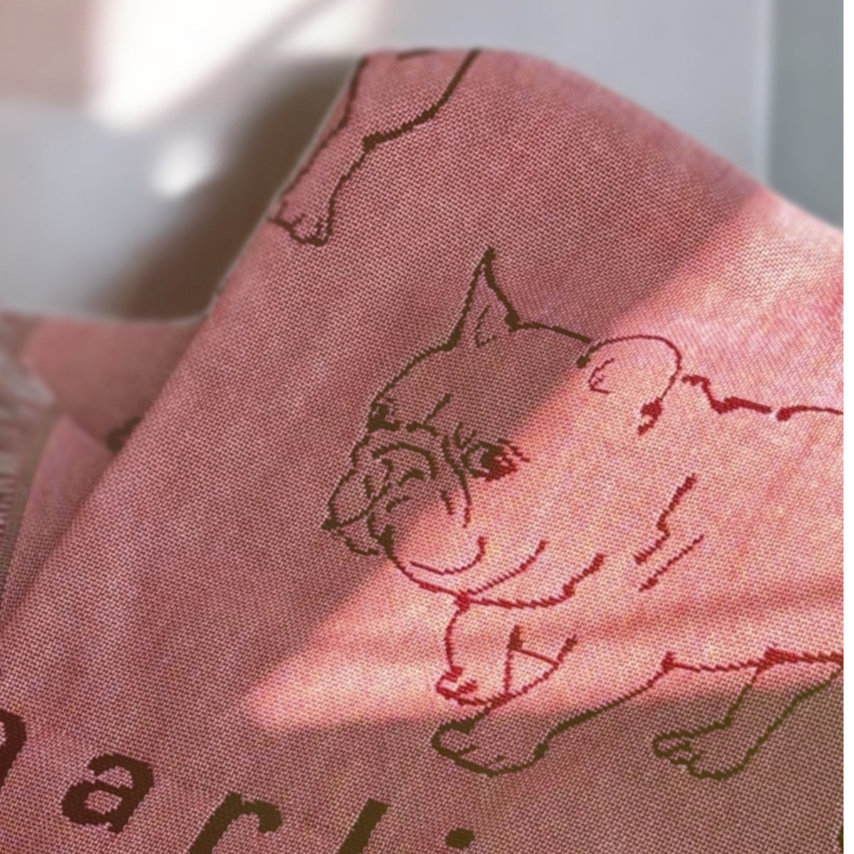 フレブル・パグ柄ブランケット プレゼントにもぴったり｜フレブル服