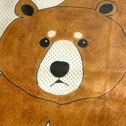 フレンチブルドッグ用冷感タオル クマ柄プリントのメッシュ生地拡大｜andCharlie