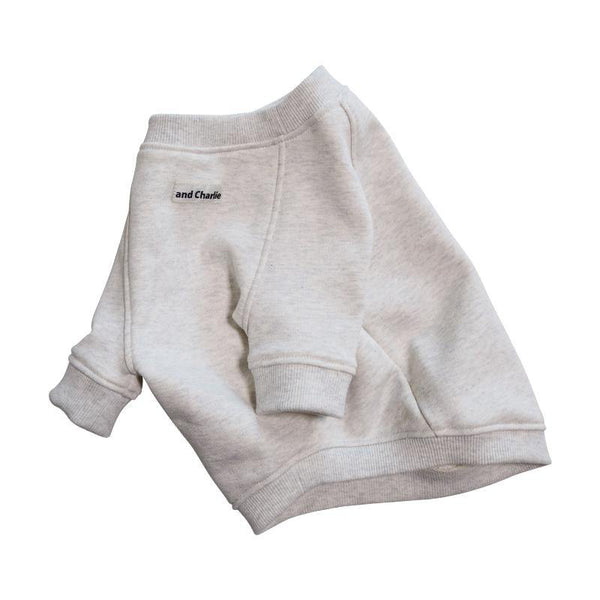 [宇田川新聞コラボ] 刺繍ラグラン [クリーム] - #andCharlie# - #アンドチャーリー#- #フレンチブルドッグ#- #フレブル#