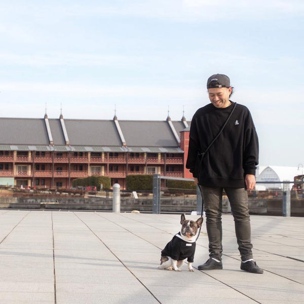 [宇田川新聞コラボ] オーナー用スウェット[ブラック] - #andCharlie# - #アンドチャーリー#- #フレンチブルドッグ#- #フレブル#