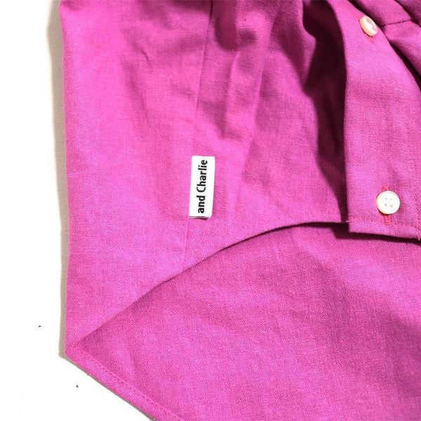 スカラップシャツ-ピンク- - #andCharlie# - #アンドチャーリー#- #フレンチブルドッグ#- #フレブル#